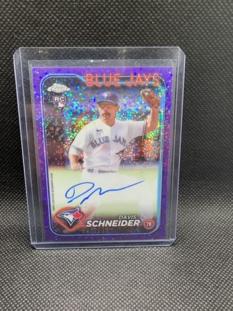 Davis Scheider Topps Chrome Auto /299 Rookie Blue Jays 2024