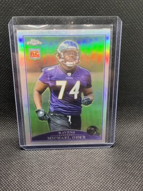 Michael Oher Refractor Rookie Topps Chrome 2009