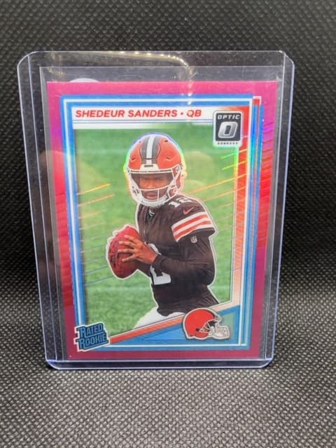 Shedeur Sanders Pink Optic Rated Rookie Browns 2025