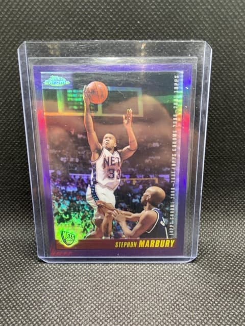 Stephon Marbury Topps Chrome Refractor 2001 Nets