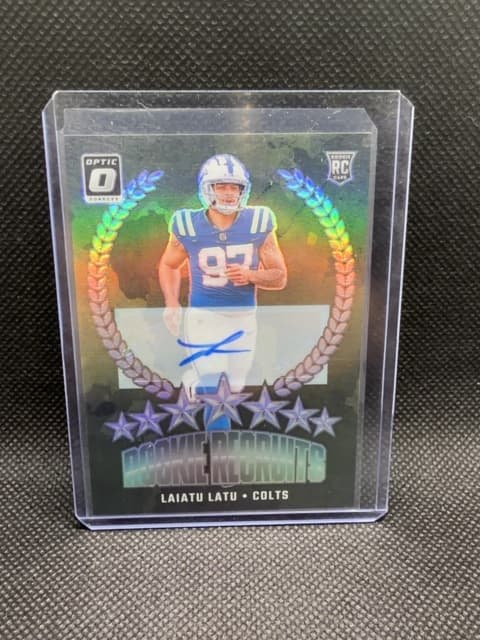 Laiatu Latu Optic Rookie Auto /99 Rookie Recruits 2024 Colts