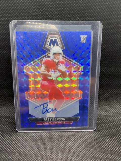 Trey Benson Blue Rookie Mosaic Auto /99 2024 Cardinals
