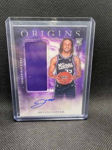 Devin Carter Origins RPA Auto Patch Rookie Kings 2024-25