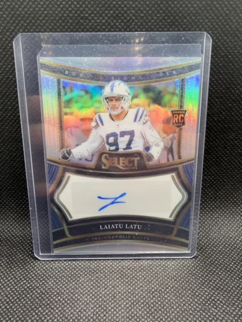 Laiatu Latu Rookie Auto Select Silver /399 Colts 2024