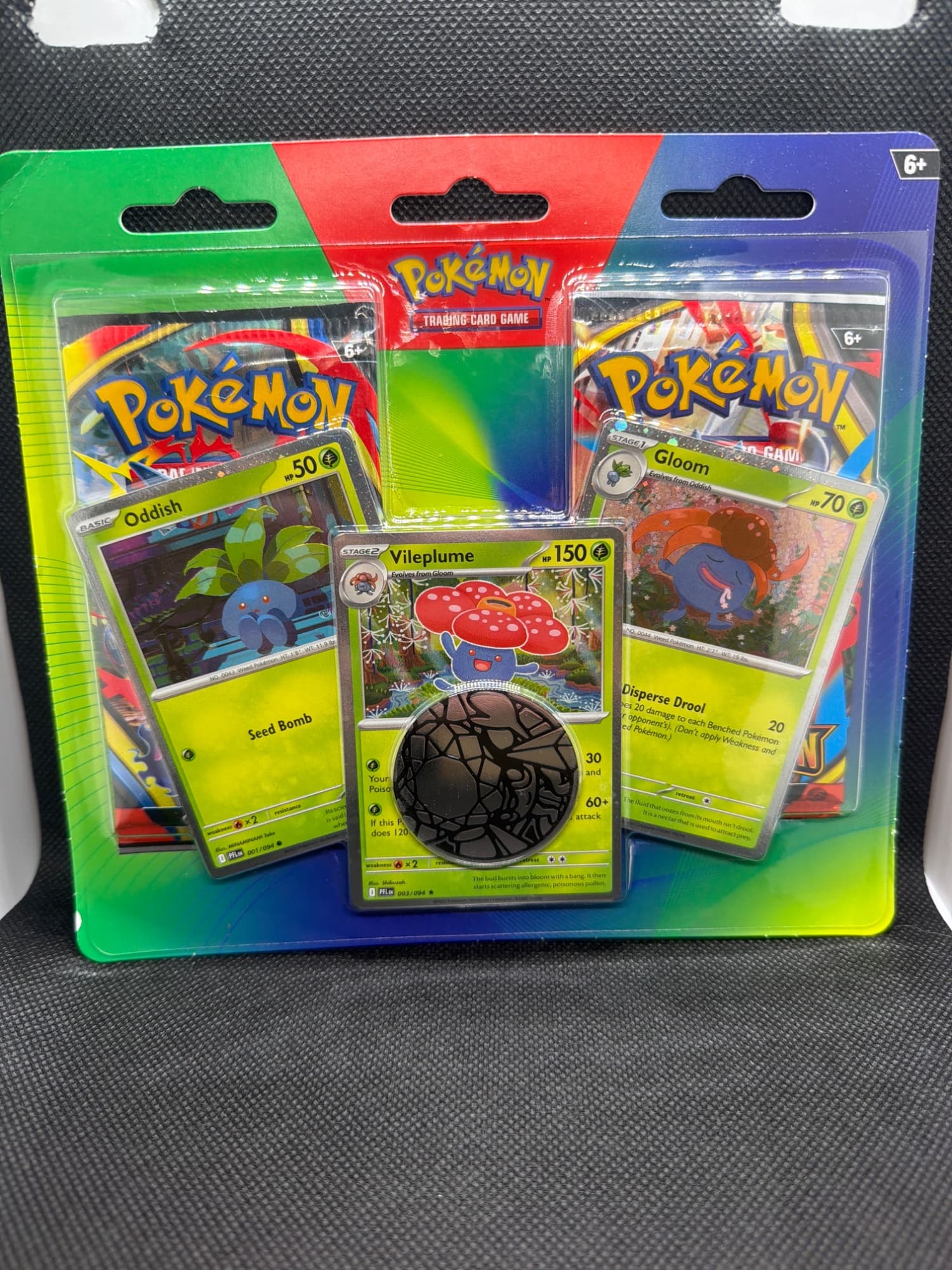Pokemon TCG 2 Pack Blister Oddish Gloom Vileplume Sealed