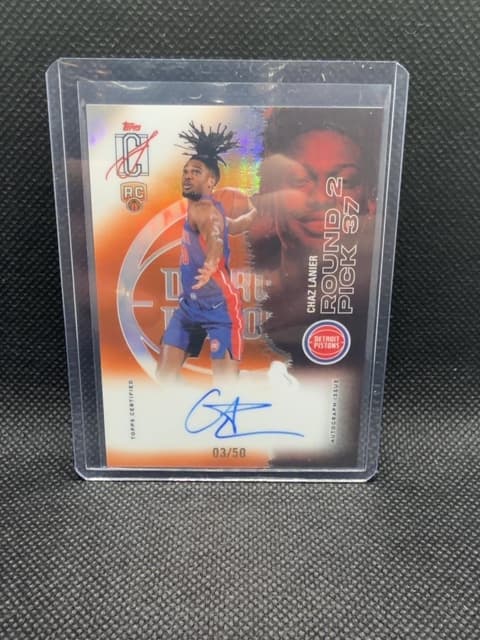 Chaz Lanier Gold Rookie Auto /50 Topps Signature Series 2026 Pistons